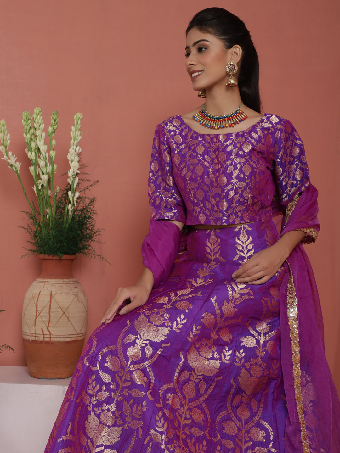 Girls' Designer Brocade Lehenga Sets 3 Pieces Indian Party Dress Set 4 to  14 Yea | eBay